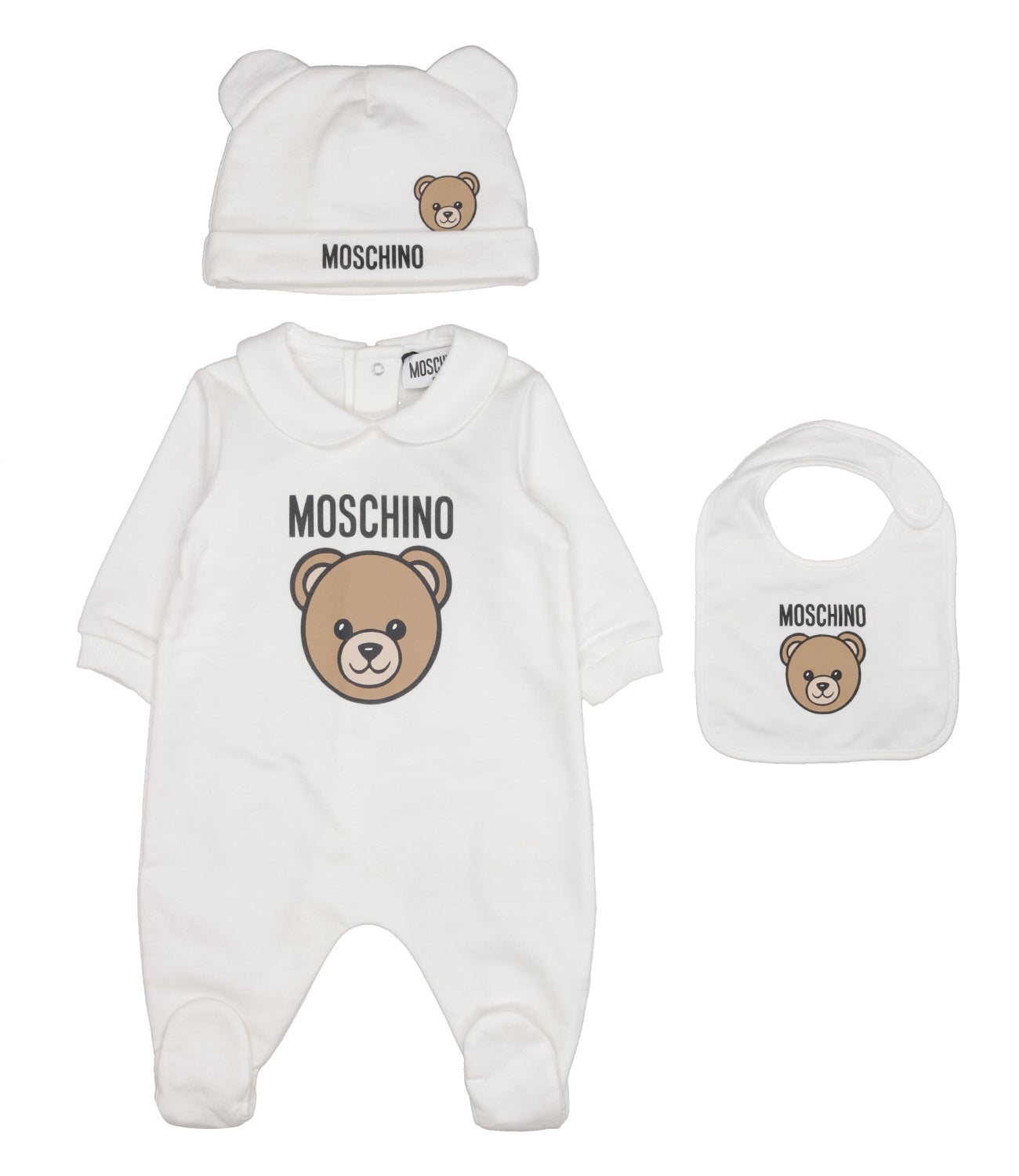 Moschino Baby | Set Tutina Cappello Bavaglino Bianco