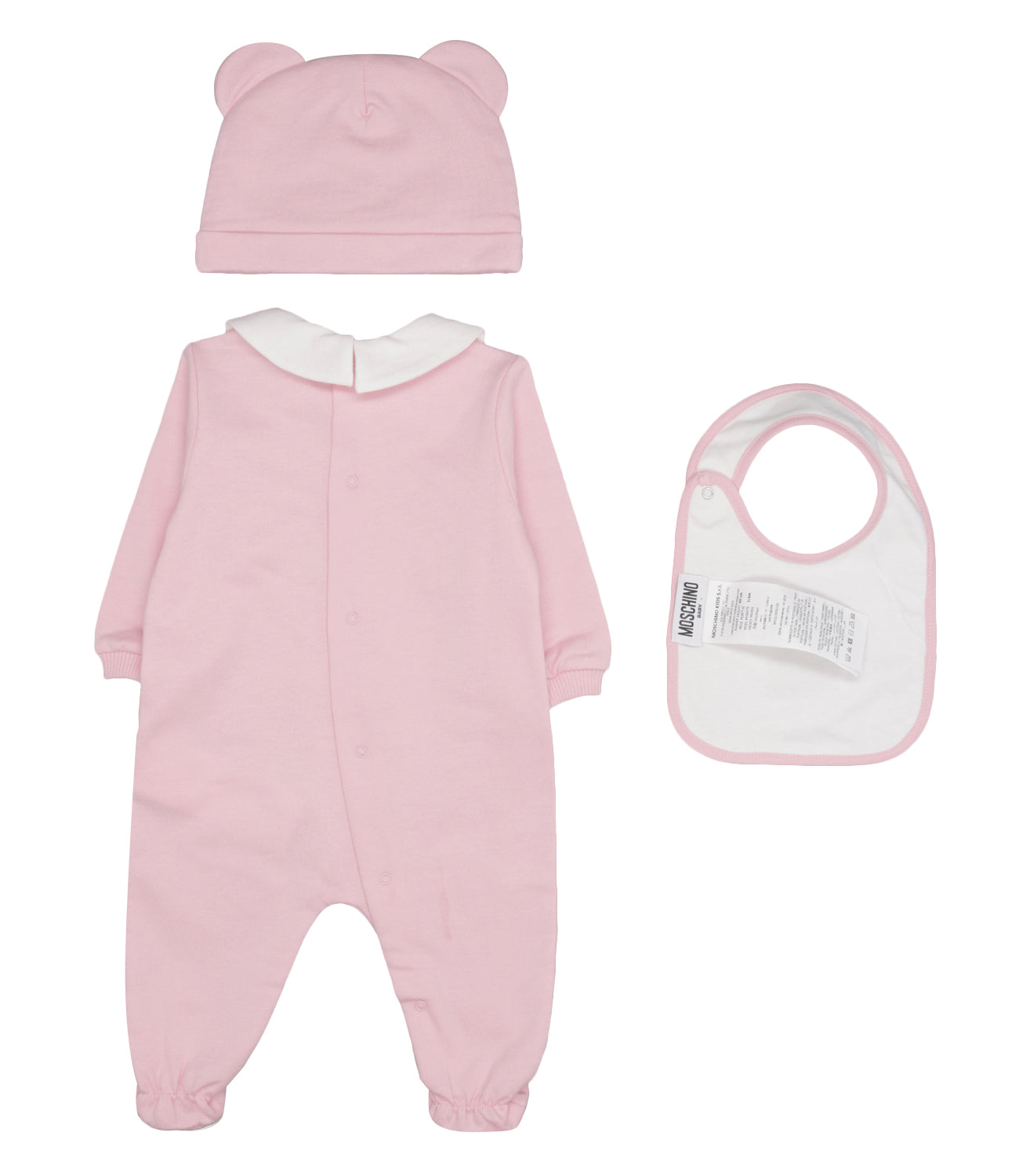 Moschino Baby | Set Tutina Cappello Bavaglino Rosa