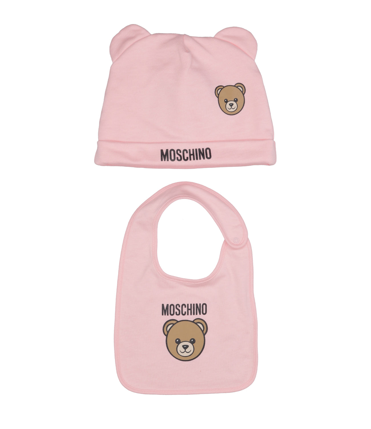 Moschino Baby | Set Cappello Bavaglino Rosa