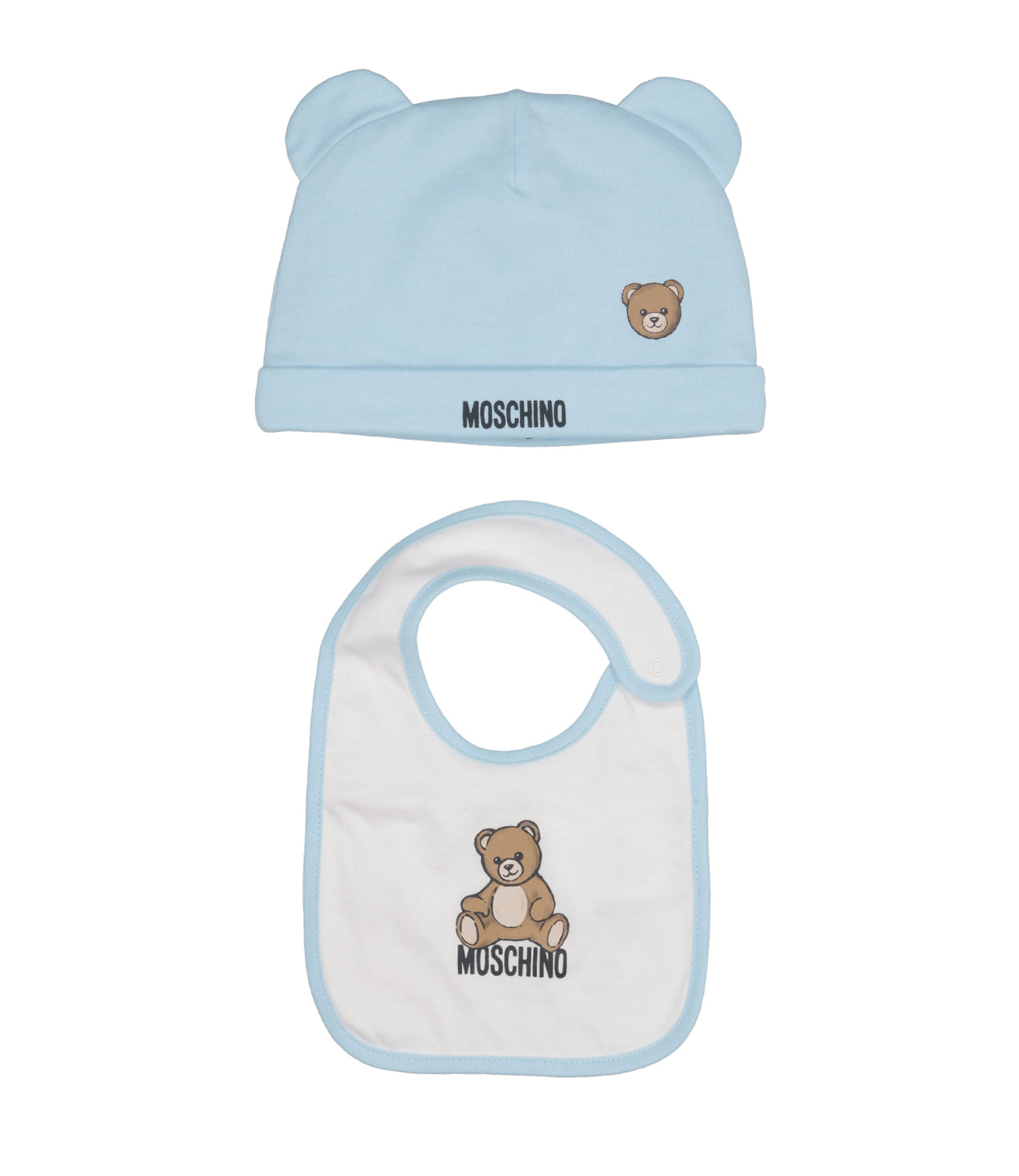 Moschino Baby | Set Cappello Bavaglino Celeste