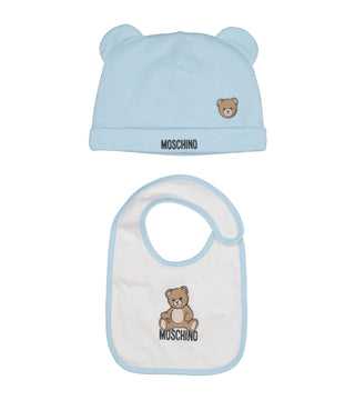 Moschino Baby | Set Cappello Bavaglino Celeste