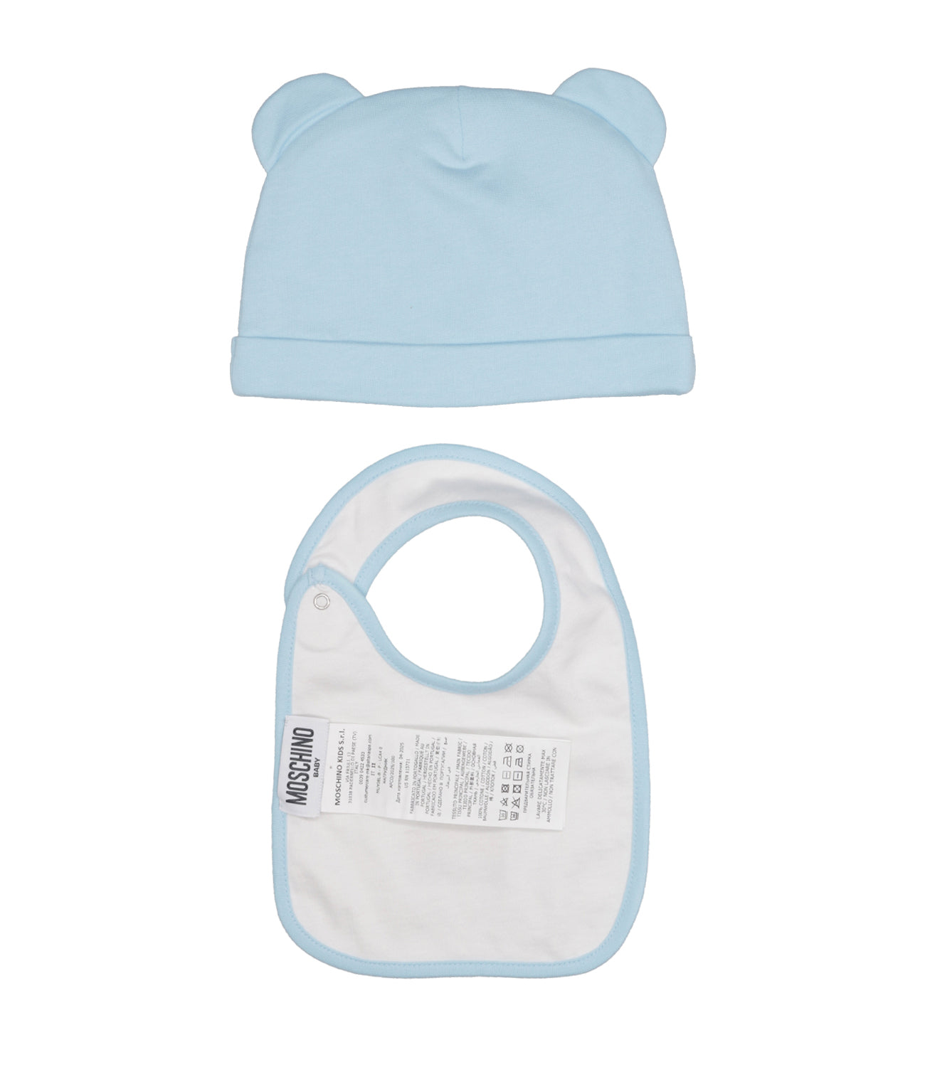 Moschino Baby | Set Cappello Bavaglino Celeste