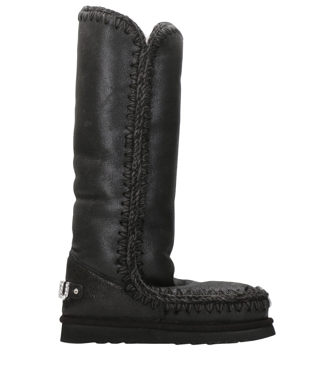 Mou | Tronchetto Eskimo 40 Rhinestones Logo Nero