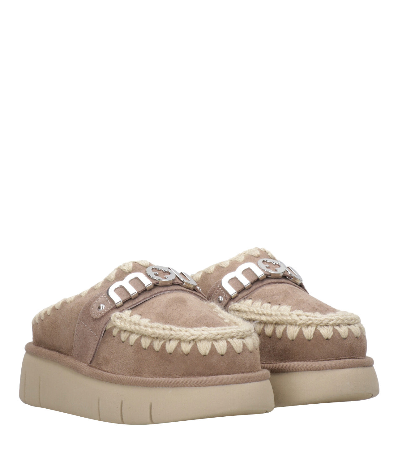 Mou | Sabot Bounce Clog Metal Logo Tortora