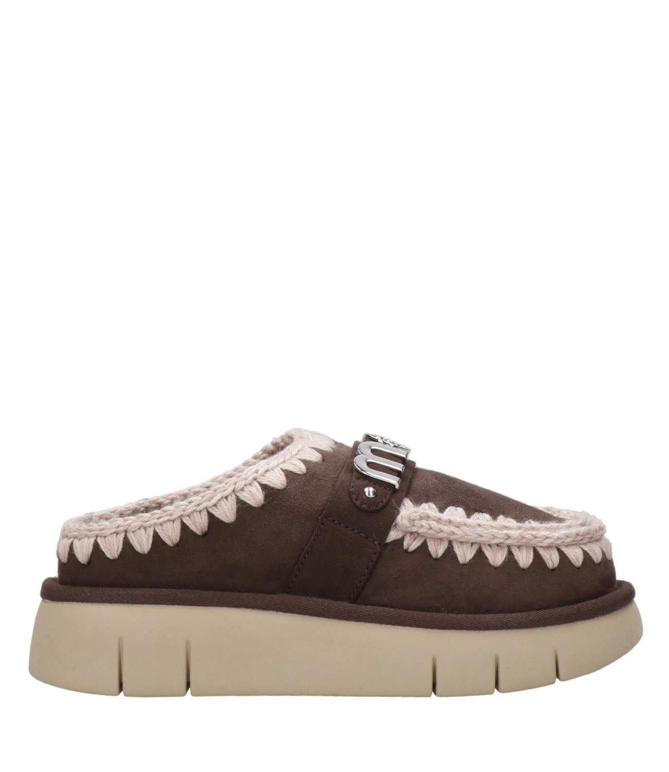 Mou | Sabot Bounce Clog Metal Logo Caffè