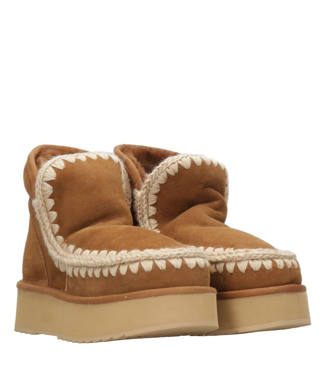 Mou | Tronchetto Mini Eskimo Platform Boot Cognac