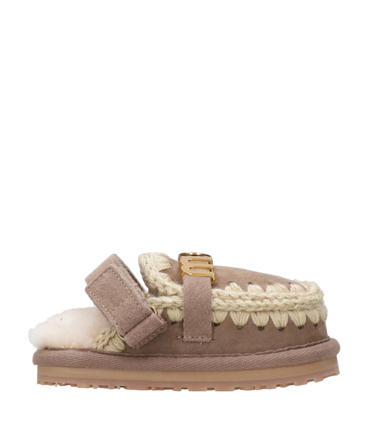Mou Kids | Sabot Slipper with Back Strap Grigio