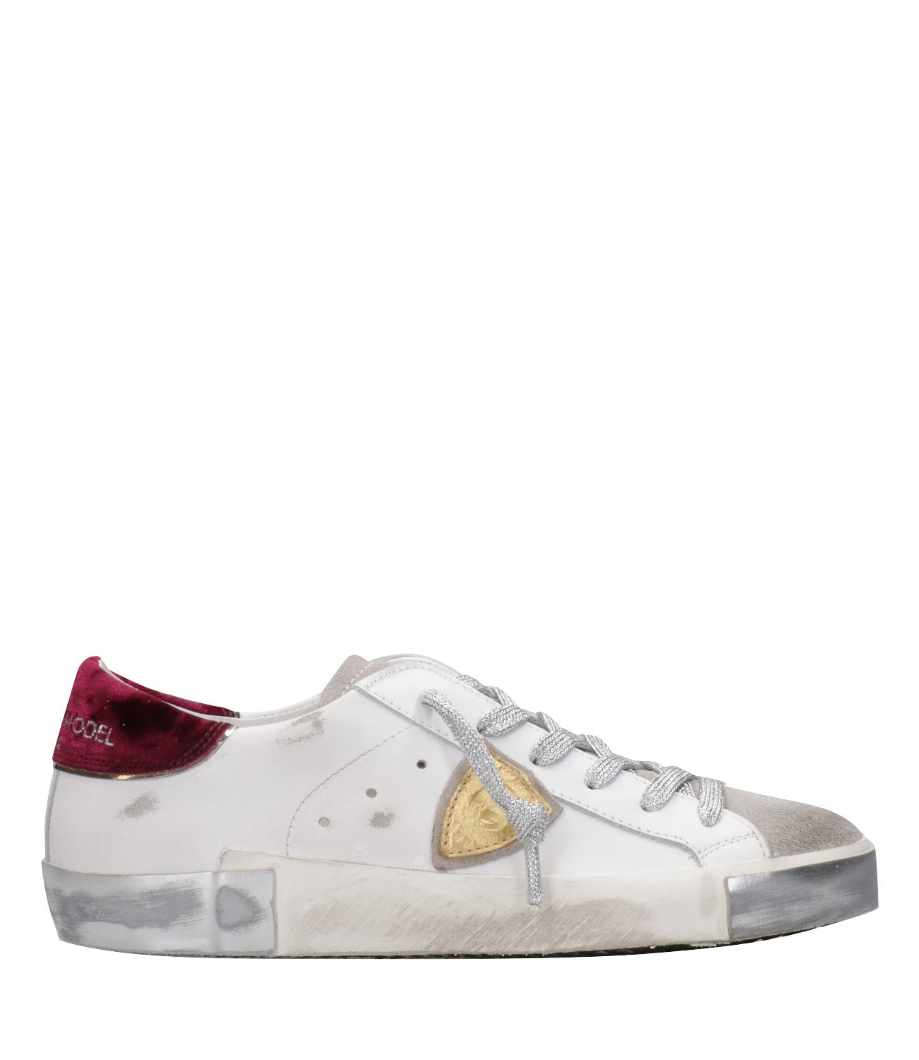 Philippe Model | Sneakers Prsx Low Bianco e Bordeaux