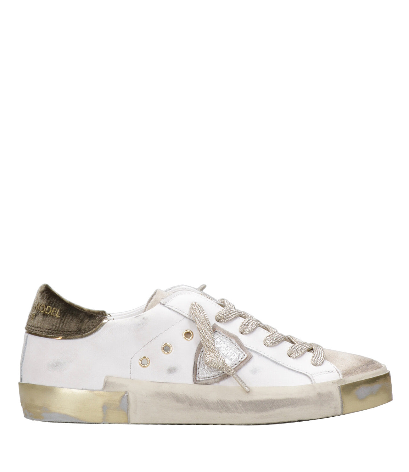 Philippe Model | Sneakers Prsx Low Bianco e Oliva