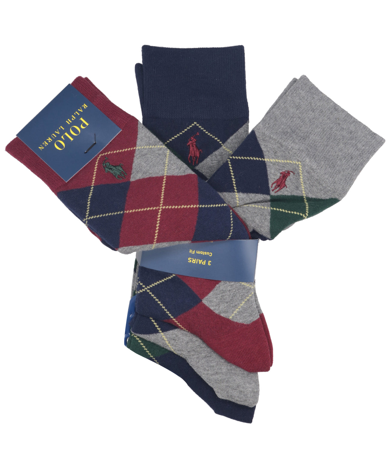 Polo Ralph Lauren | Calzini Bordeaux Blu e Grigio