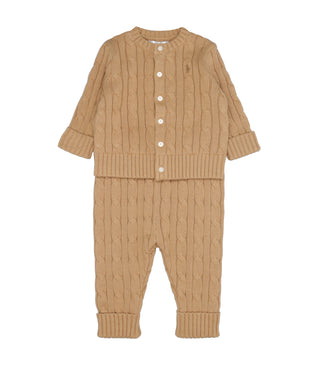 Ralph Lauren Childrenswear | Set Cardigan e Pantalone Beige