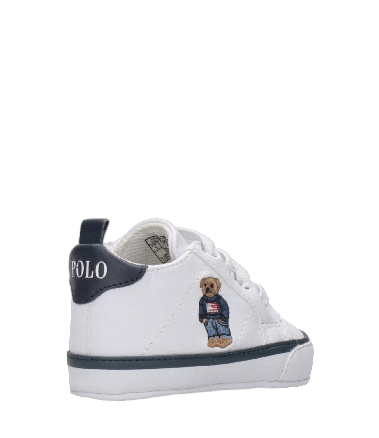 Ralph Lauren Childrenswear | Sneakers Quilton Bear Gore Bianco e Blu navy