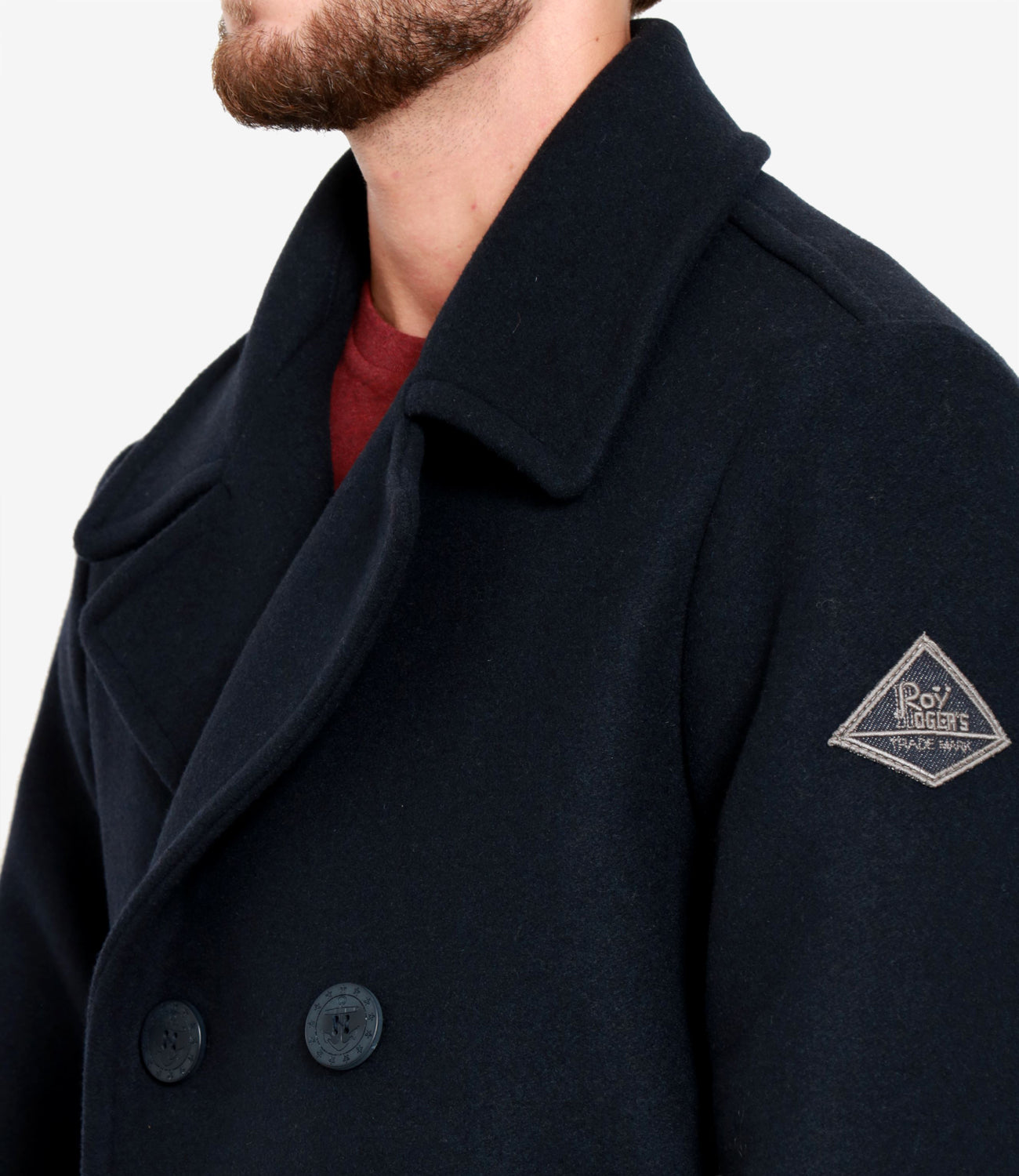 Roy Roger's | Peatcoat Melton Blu navy