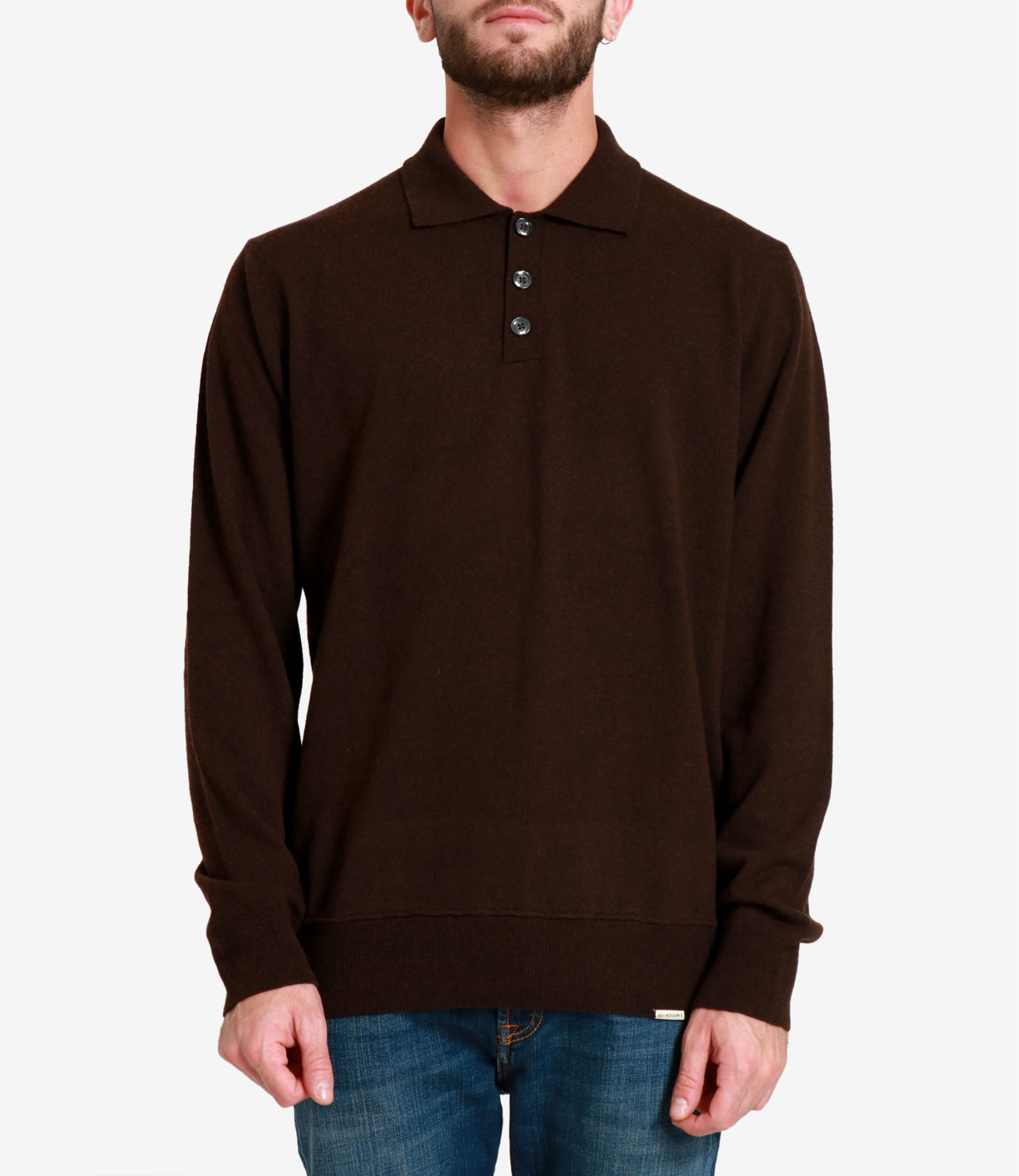 Roy Roger's | Polo Bold Plain Marrone scuro