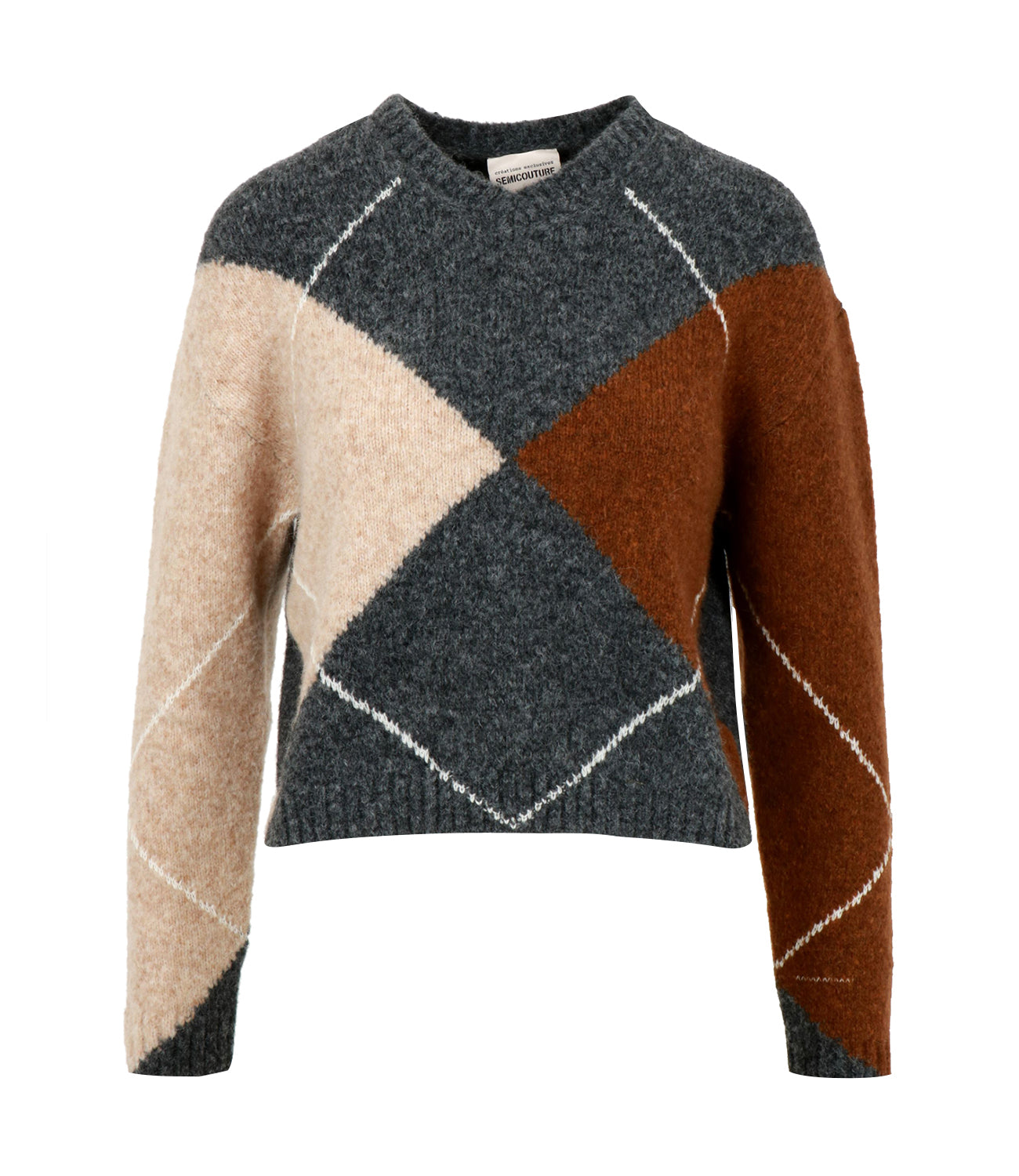 Semicouture | Maglia Gaston Grigio e Ruggine