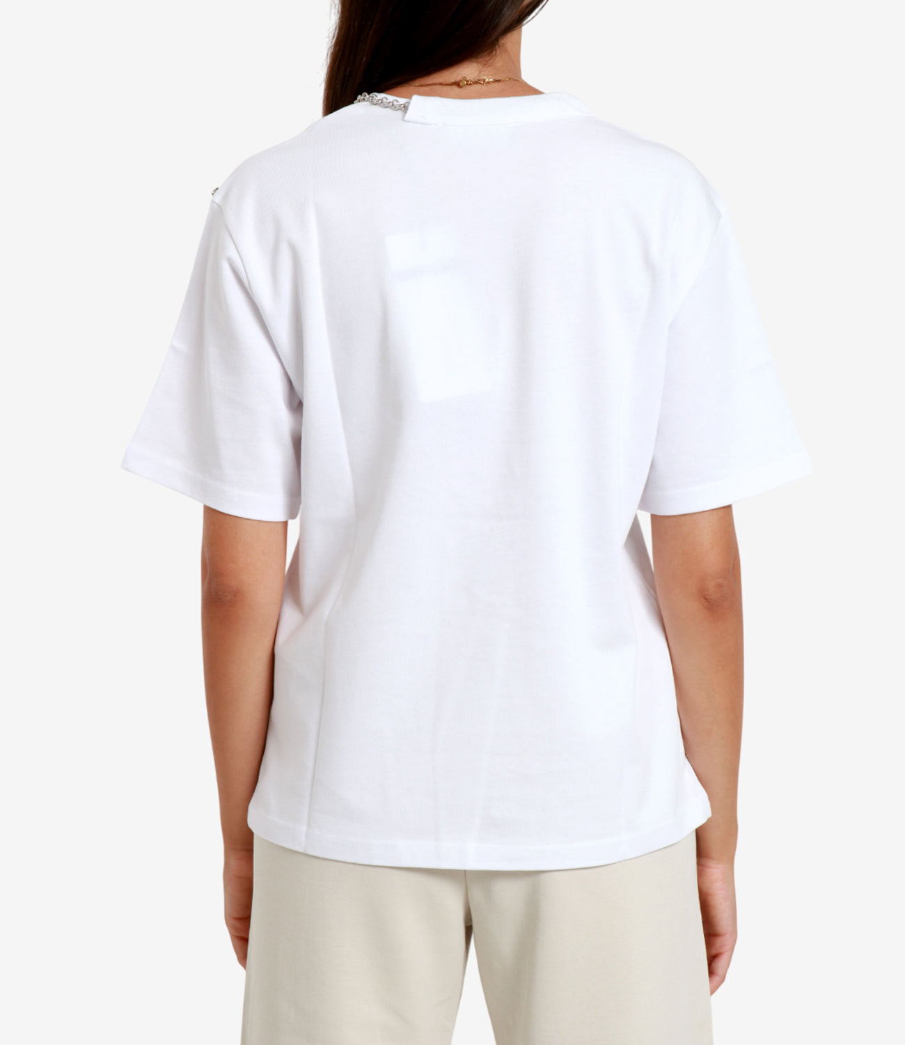 Sportmax | T-Shirt Oblato Bianco Ottico