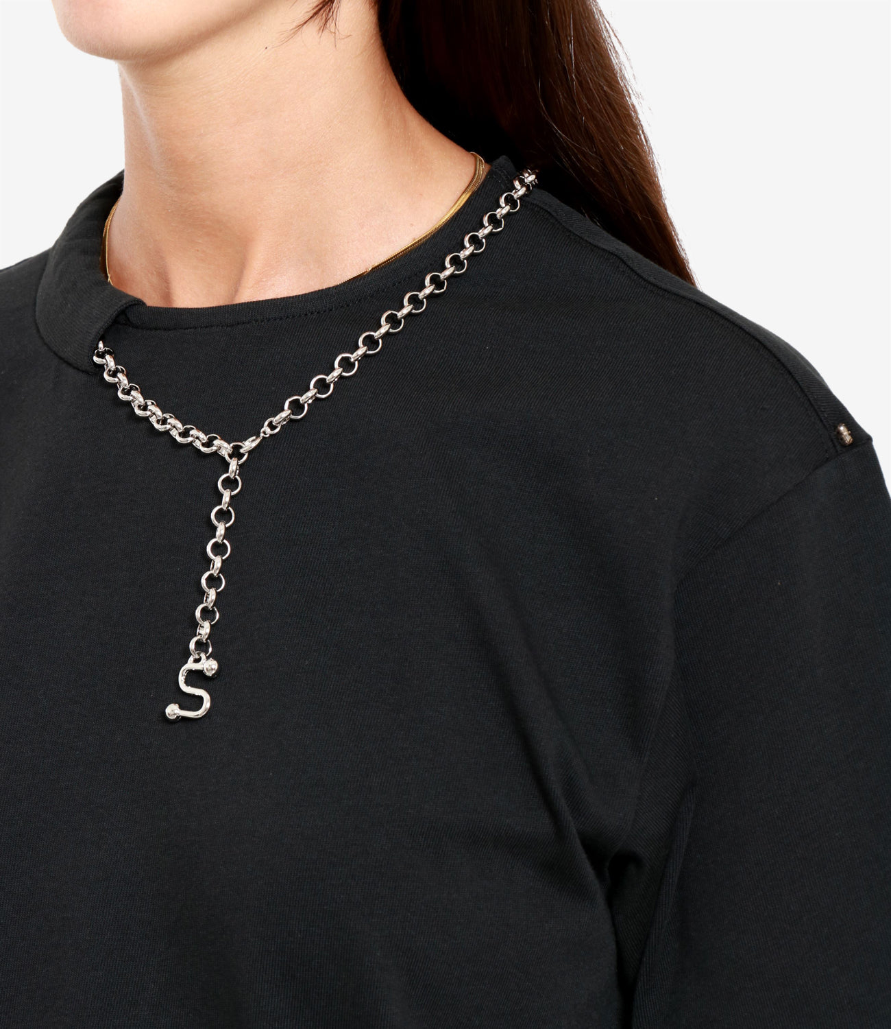 Sportmax | T-Shirt Oblato Bianco Nero