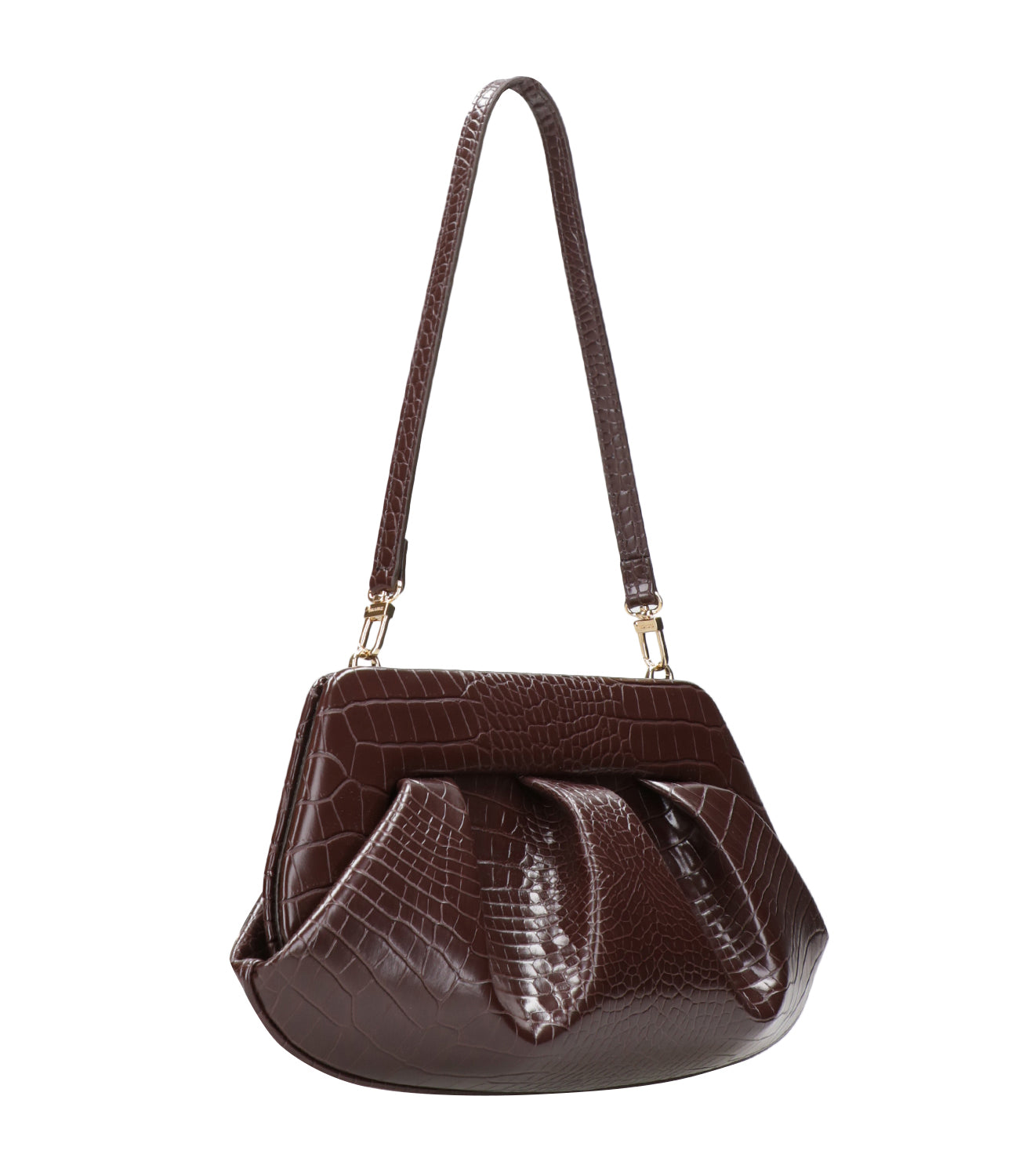 Themoirè | Clutch Emera Croco Ebano