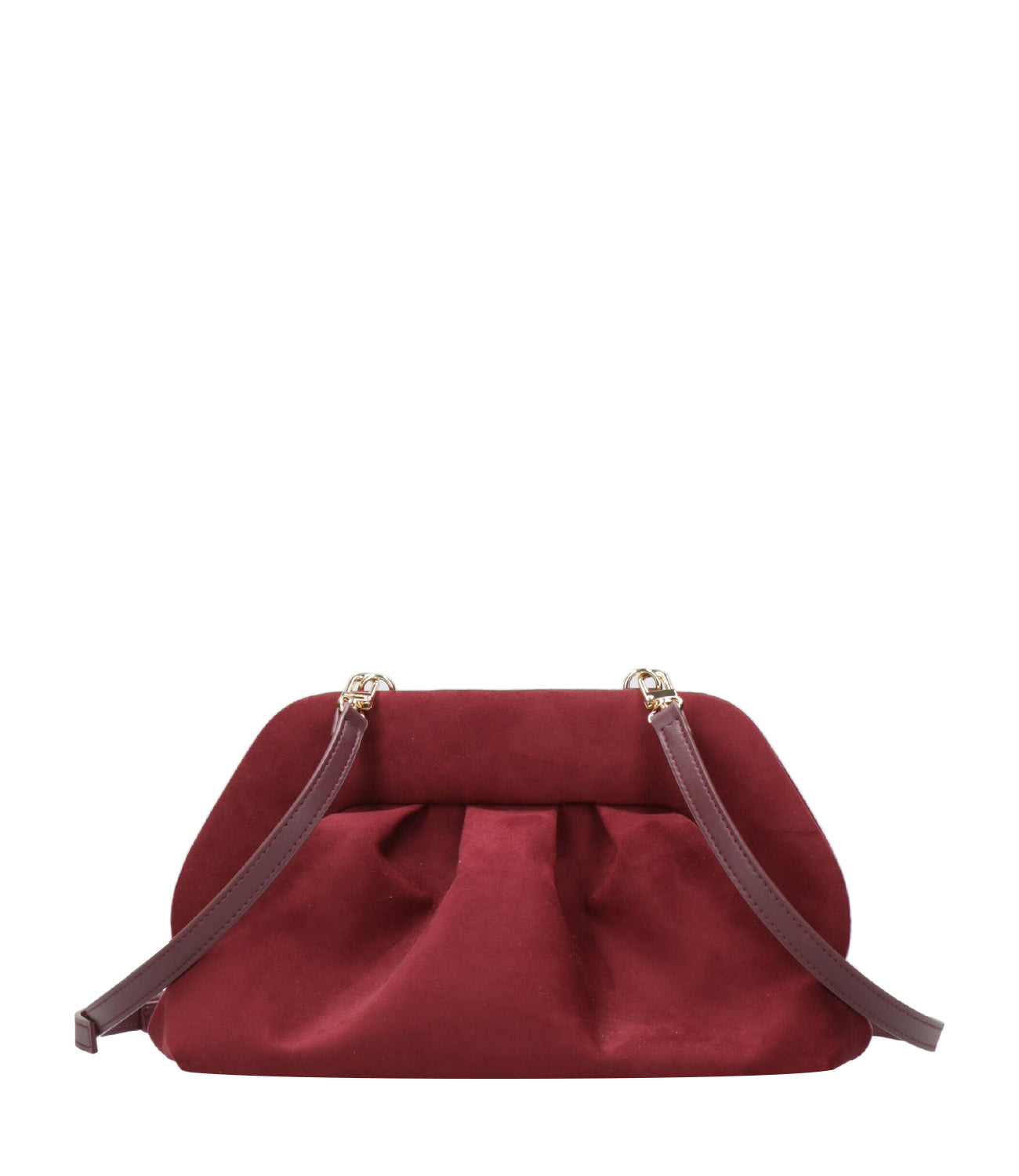 Themoirè | Clutch Tia Suede Rosso carminio