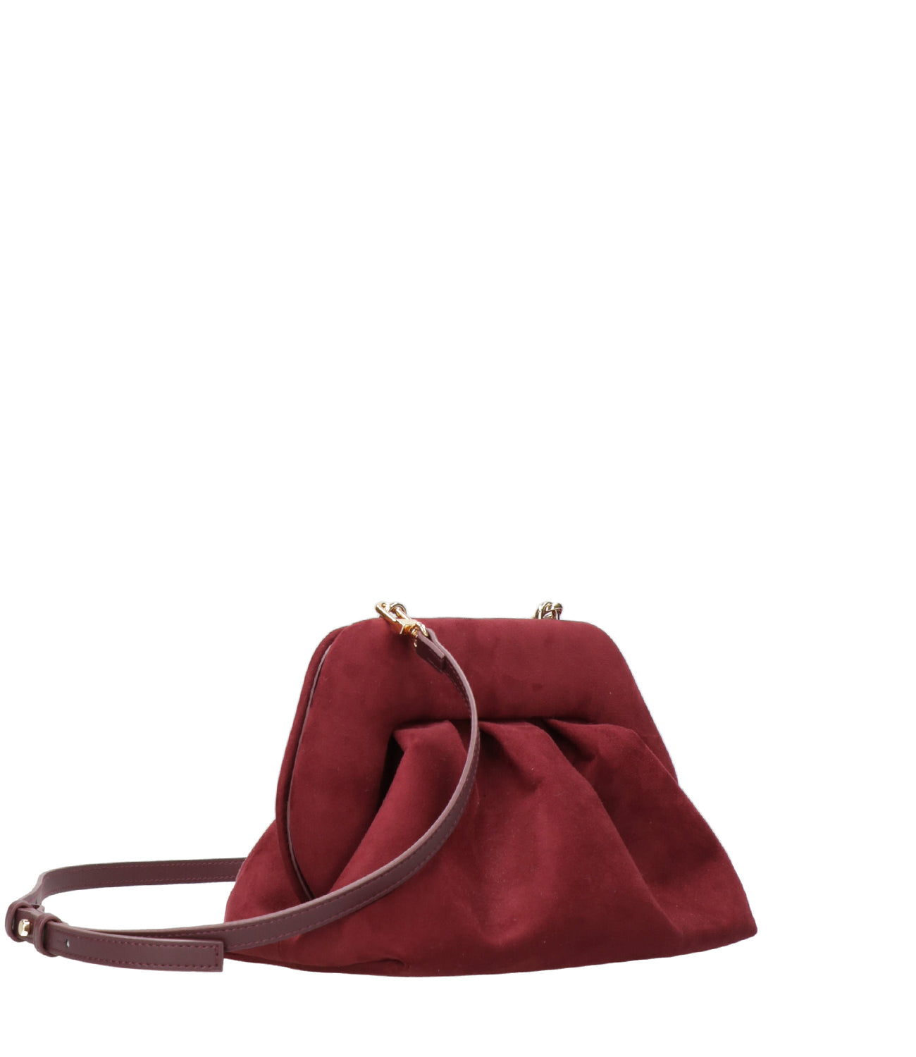 Themoirè | Clutch Tia Suede Rosso carminio