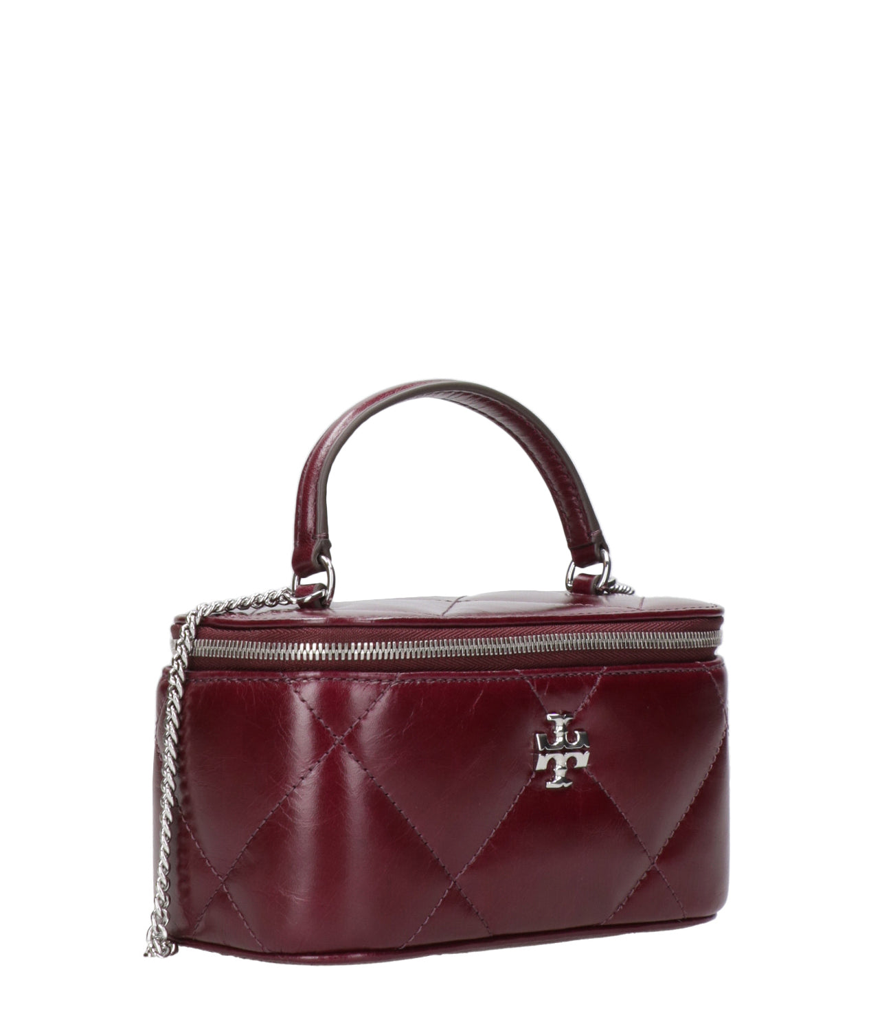 Tory Burch | Borsa a Tracolla Kira Diamond Vanity Case Bordeaux