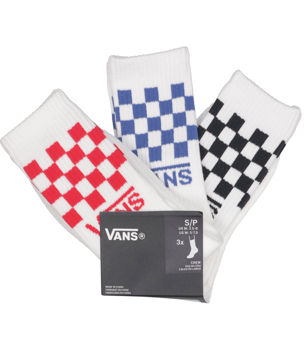 Vans | Calzini Classic Check Crew Bianco