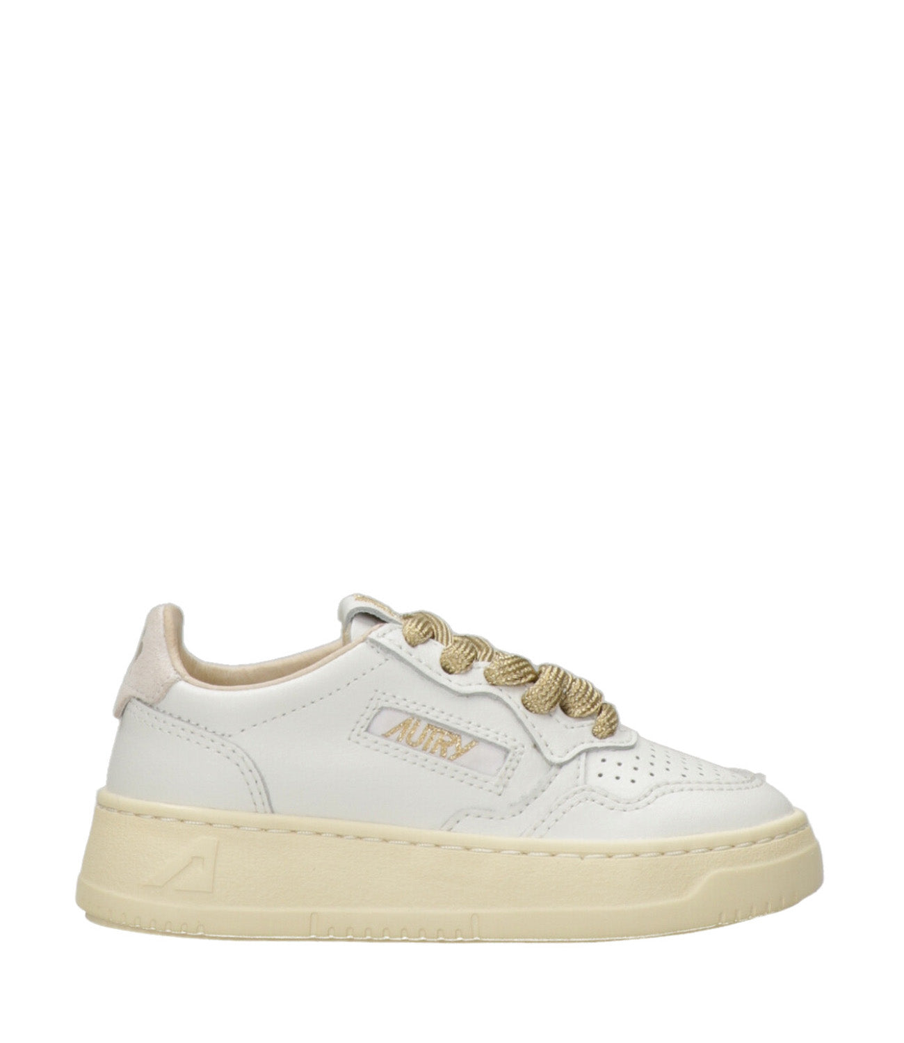 Autry Kids | Sneakers Medalist Kids Low Bianco Oro