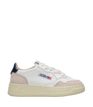 Autry Kids | Sneakers Medalist Low Bianco e Blu navy