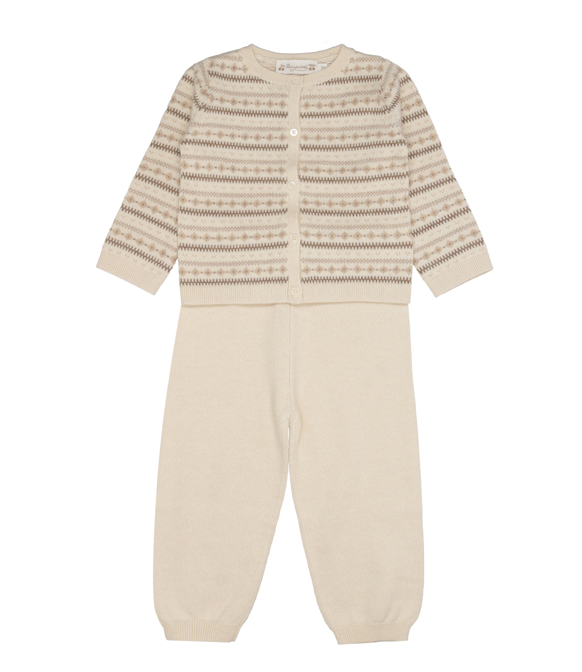Bonpoint | Set Maglia Pantalone Grifin Naturale