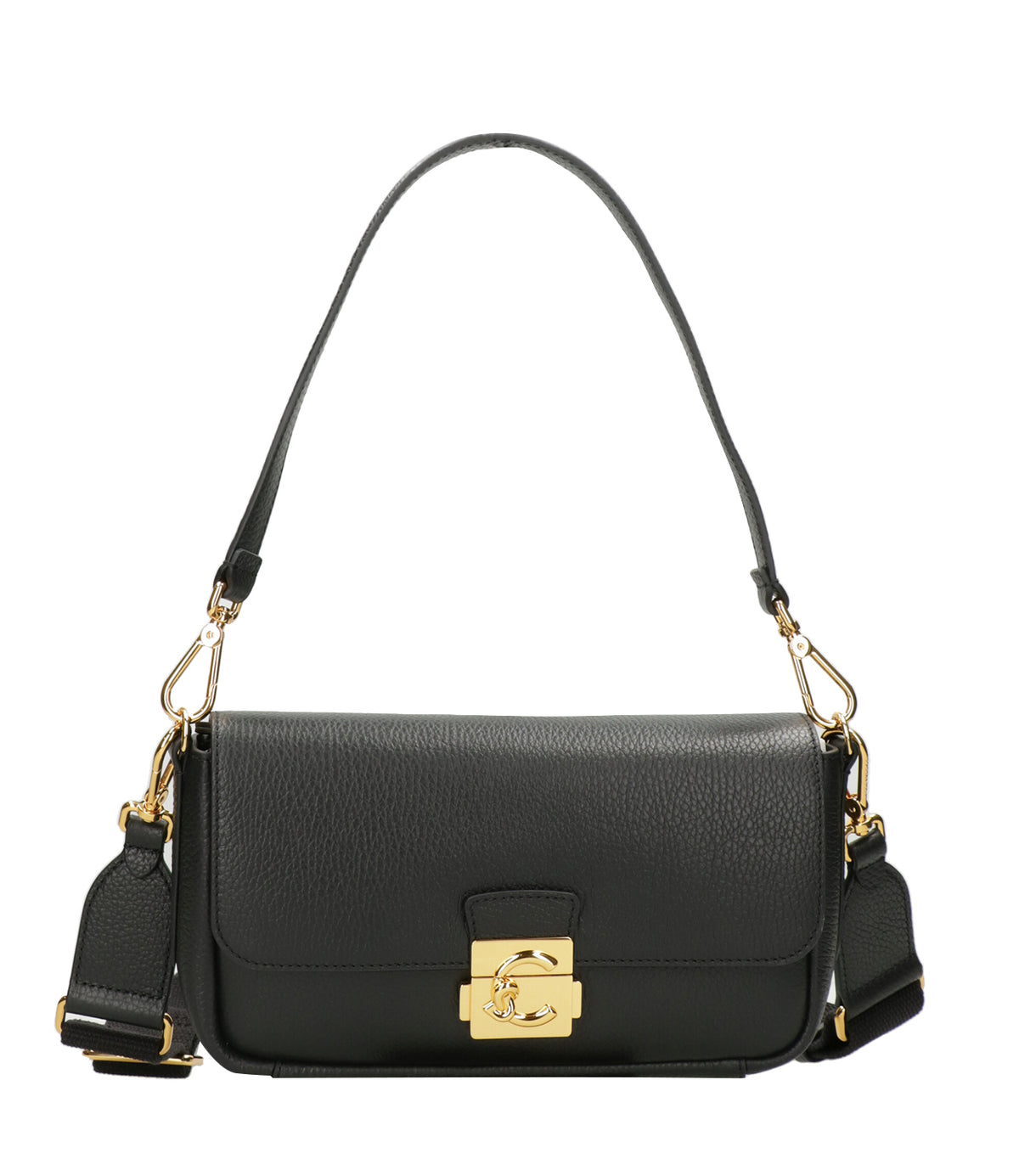 Coccinelle | Borsa a Spalla C-Me Lock Medium Nero
