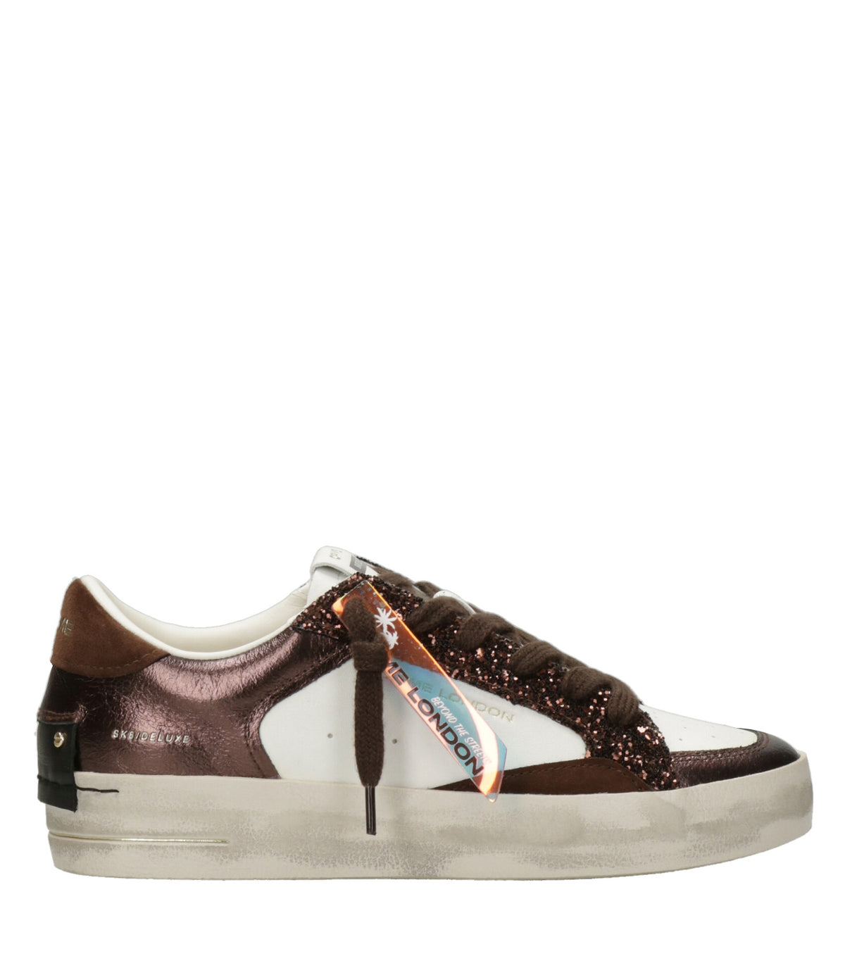 Crime London | Sneakers Skate Bianco Marrone