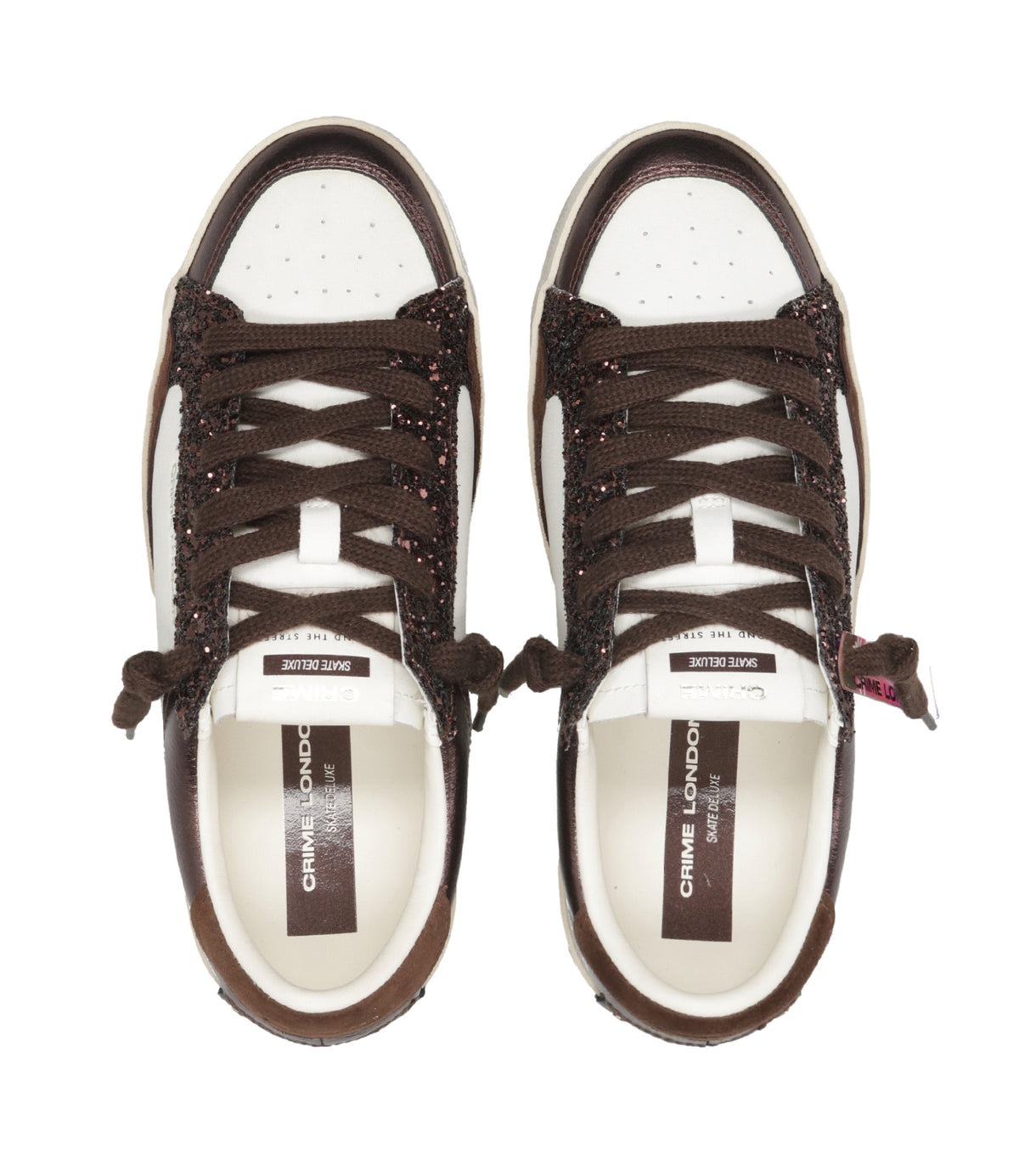 Crime London | Sneakers Skate Bianco Marrone
