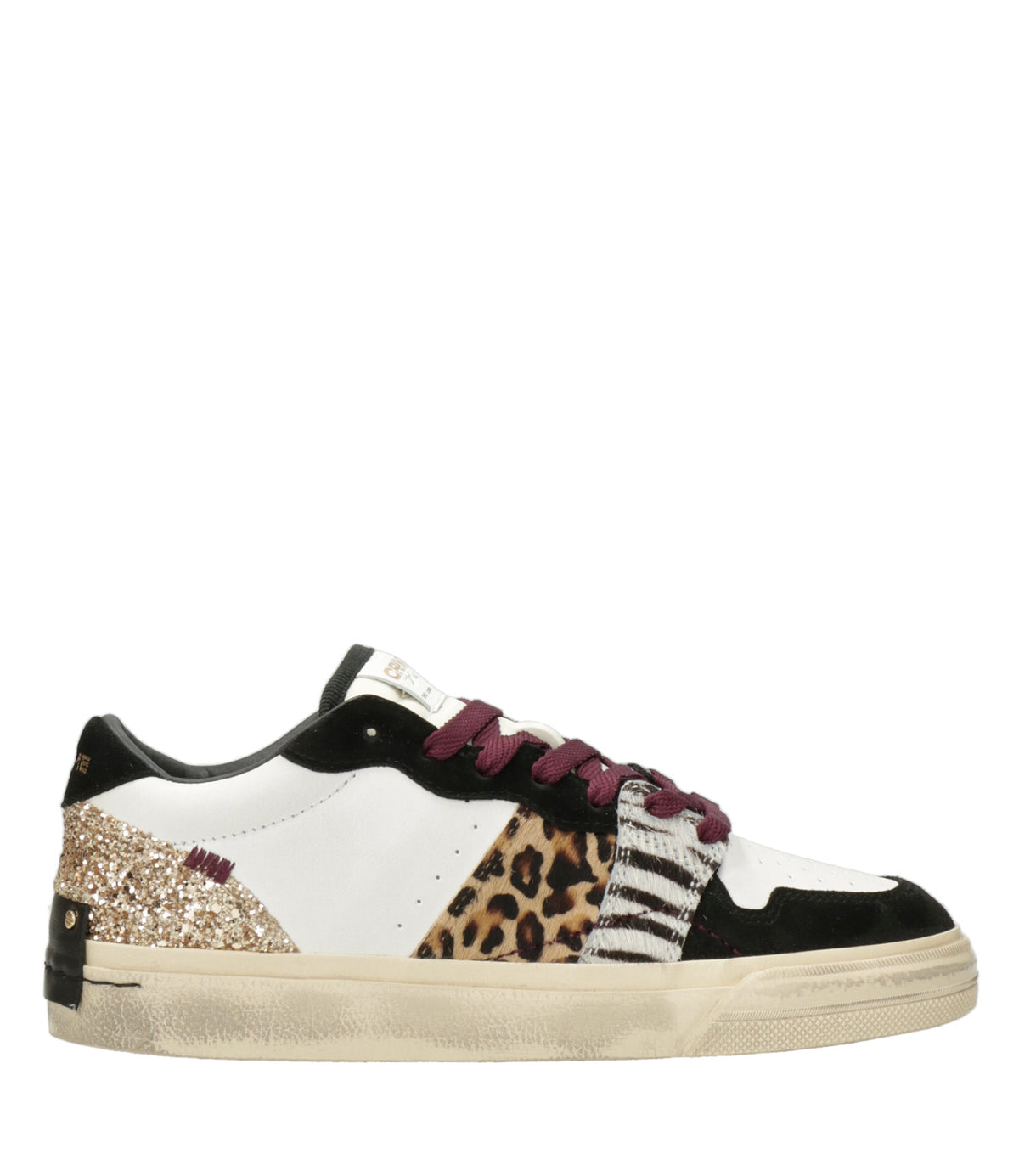Crime London | Sneakers Playoff Bianco Nero Oro