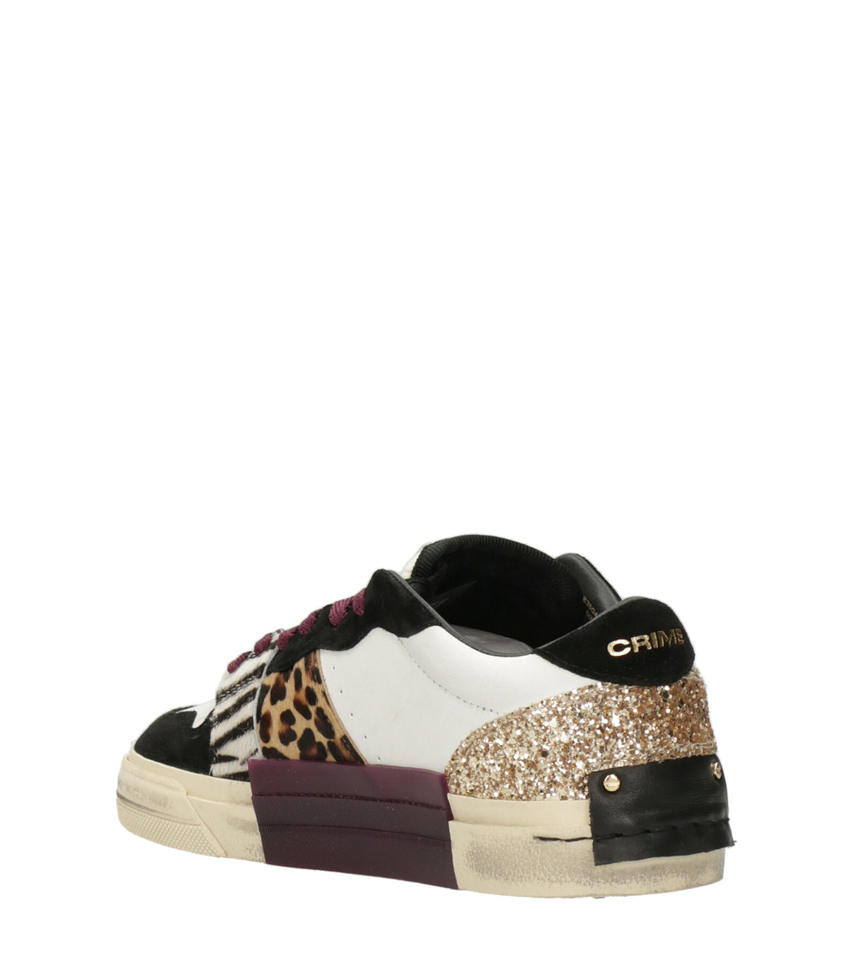 Crime London | Sneakers Playoff Bianco Nero Oro