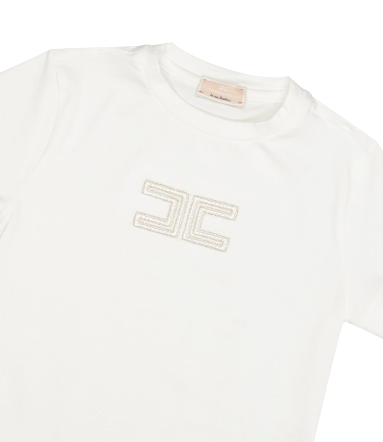 Elisabetta Franchi La Mia Bambina | T-Shirt Avorio Oro