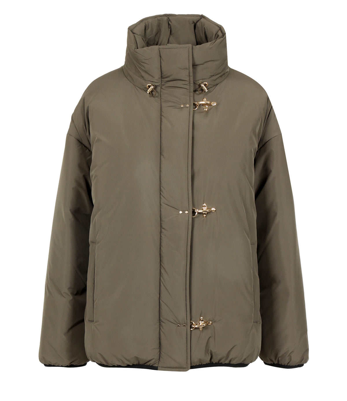 Fay | Bomber Imbottito 3 Ganci Verde Bosco