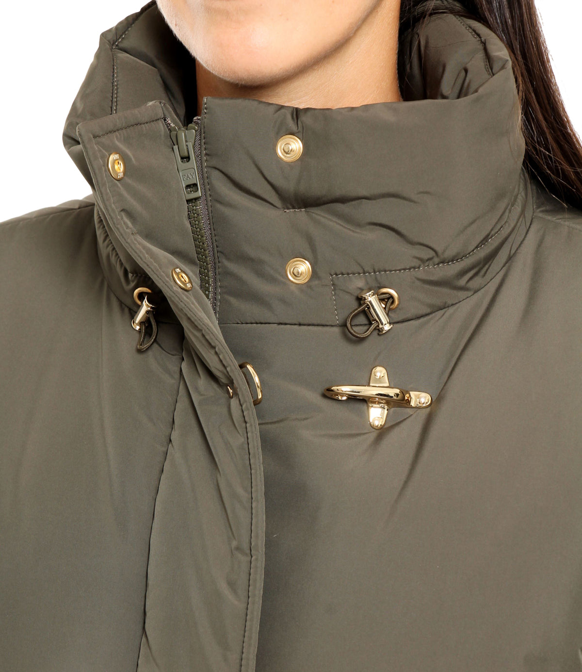 Fay | Bomber Imbottito 3 Ganci Verde Bosco
