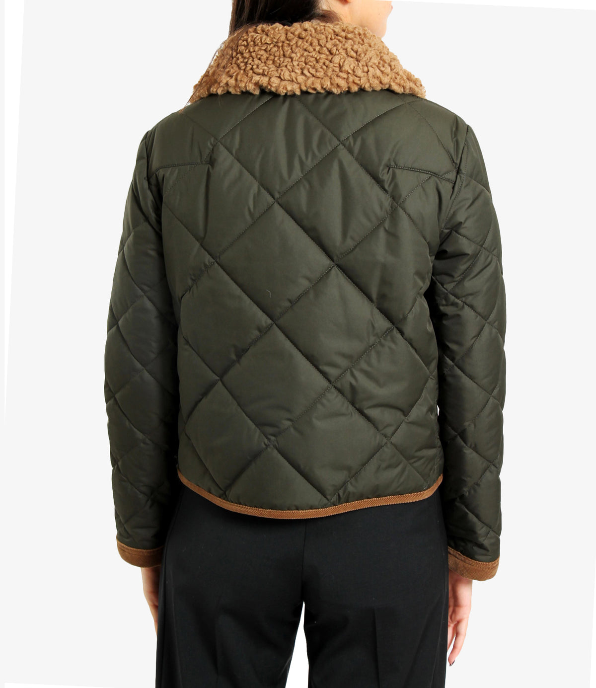 Fay | Giubbotto Mini 3 Ganci Verde Cuoio
