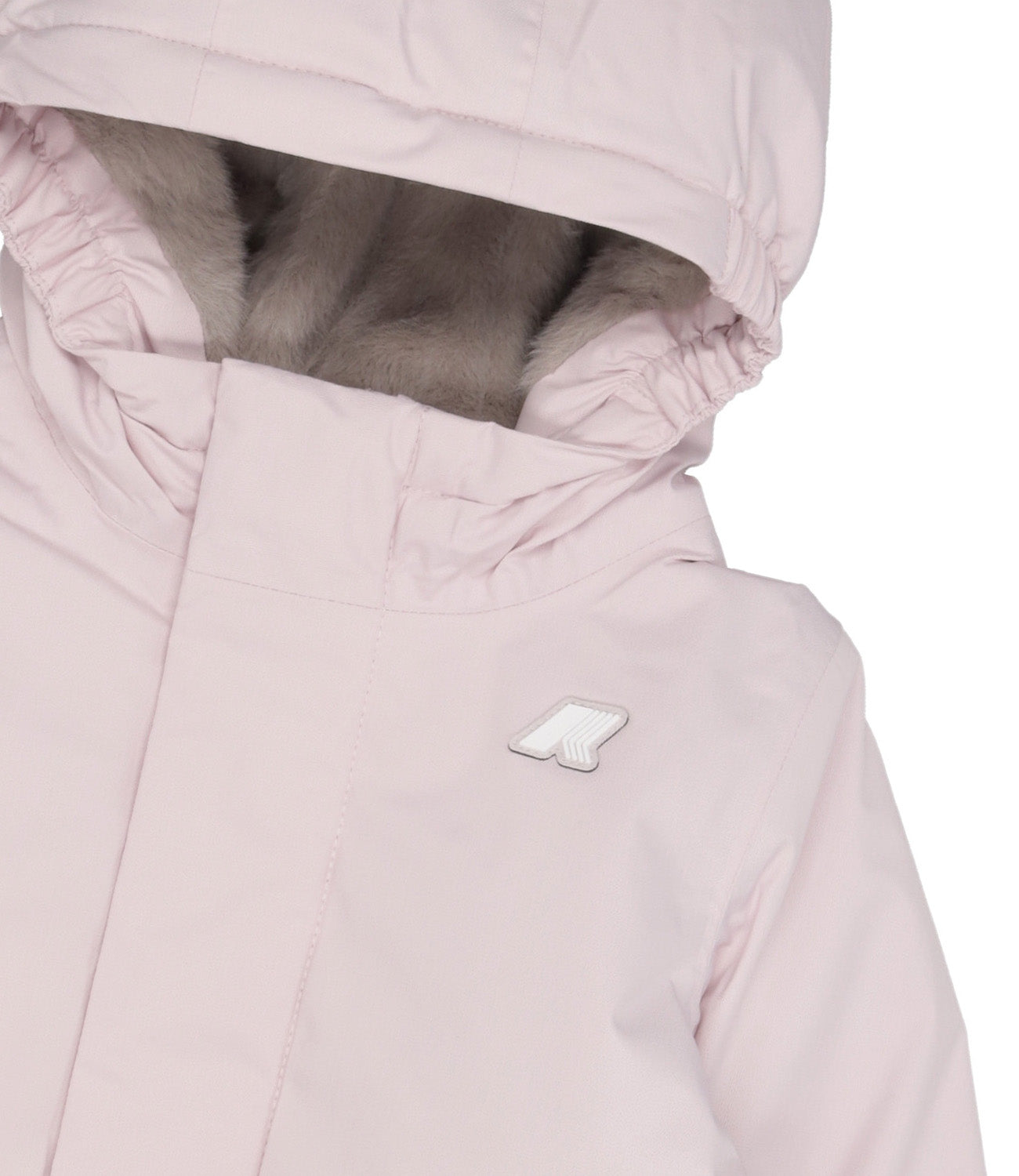 K-Way Kids | Giubbotto E. Jack Twill Soft Beaver Rosa Grigio