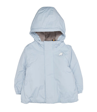 K-Way Kids | Giubbotto E. Jack Twill Soft Beaver Celeste Grigio