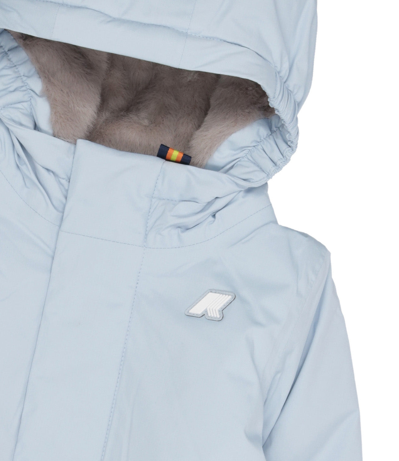 K-Way Kids | Giubbotto E. Jack Twill Soft Beaver Celeste Grigio