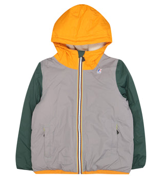 K-Way Kids | Giubbotto P. Le Vrai 4.0 Claude Orsetto Grigio Arancio Verde