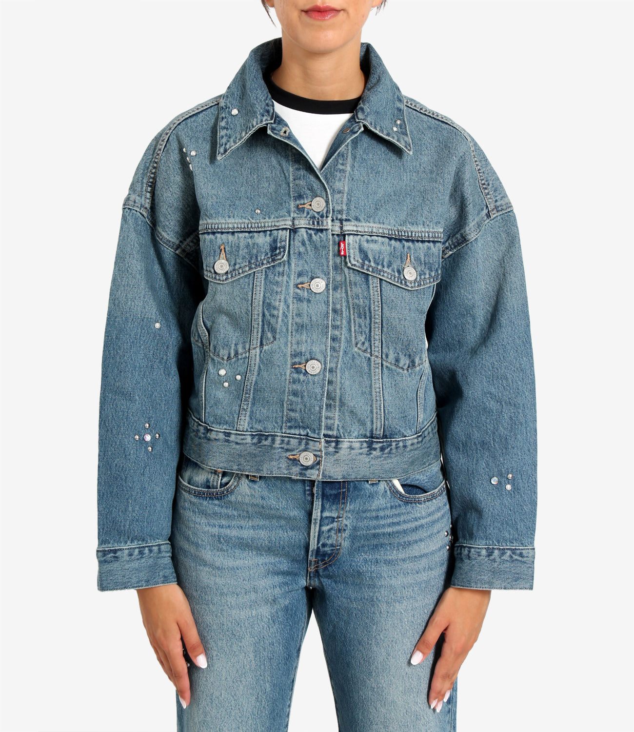 Levis | Giubbotto Loose Crop Trip On Drip Denim medio
