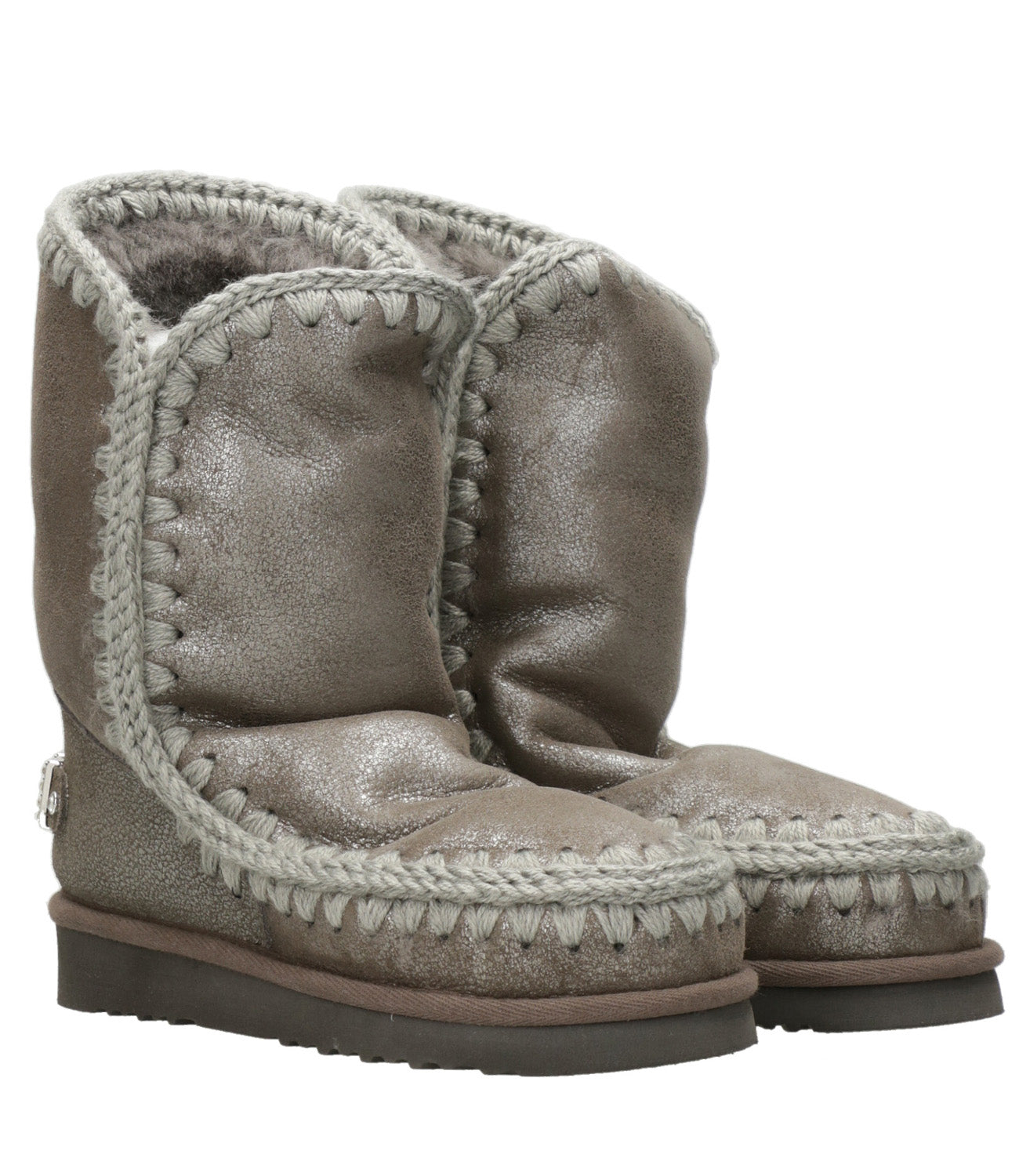 Mou | Tronchetto Eskimo 24 Rhinestones Logo Grigio medio