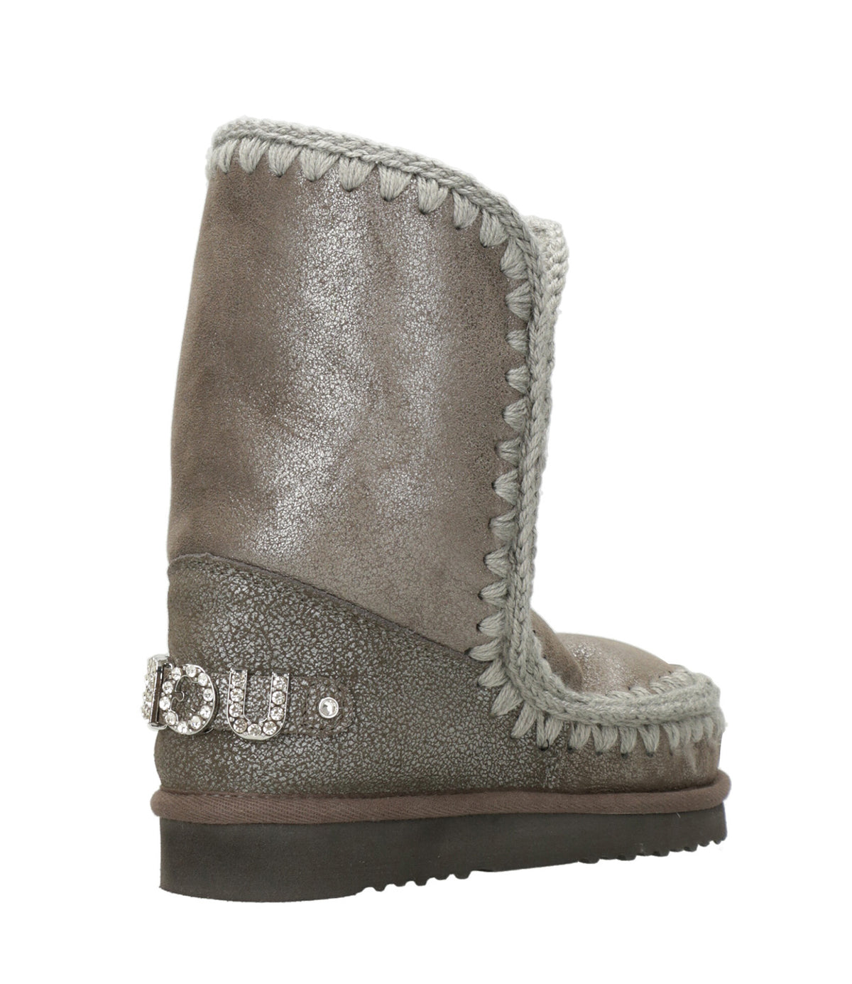 Mou | Tronchetto Eskimo 24 Rhinestones Logo Grigio medio