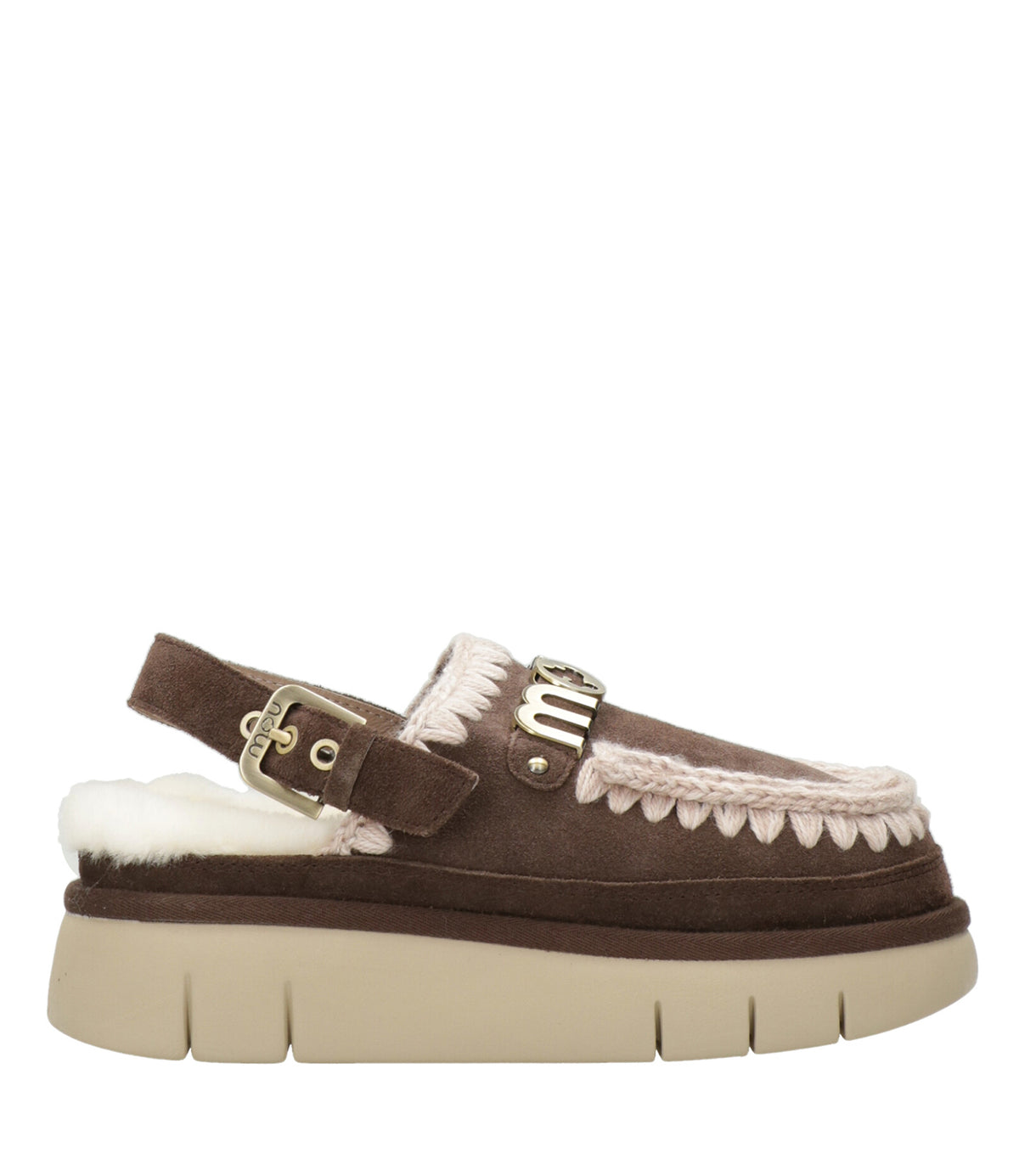 Mou | Sabot Bounce Clog Back Strap Moka