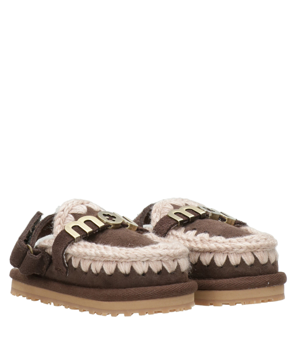Mou Kids | Sabot Slipper With Back Strap Moka