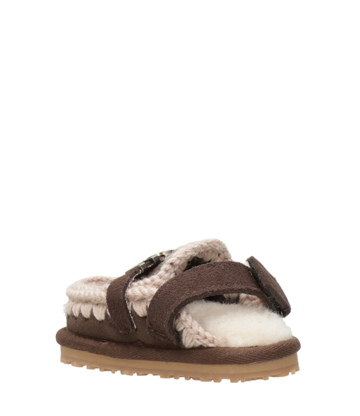 Mou Kids | Sabot Slipper With Back Strap Moka