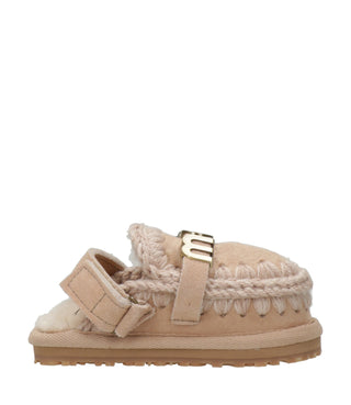 Mou Kids | Sabot Slipper with Back Strap Beige Rosato
