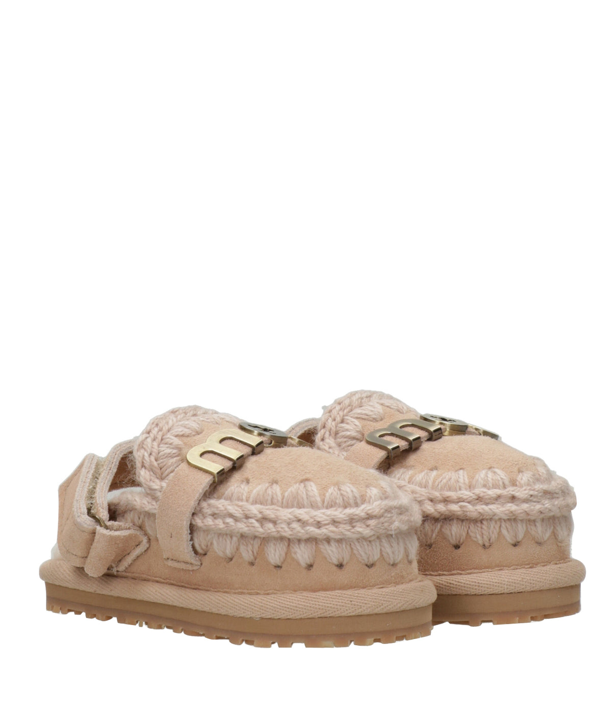 Mou Kids | Sabot Slipper with Back Strap Beige Rosato